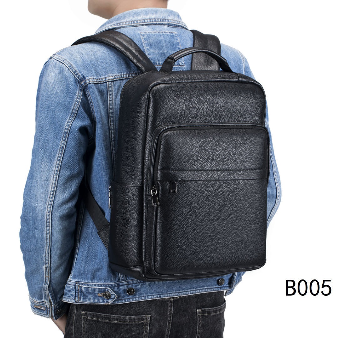 Man Genuine Leather Travel Bac - Leather Work Rucksack Mens ulasan dan harga