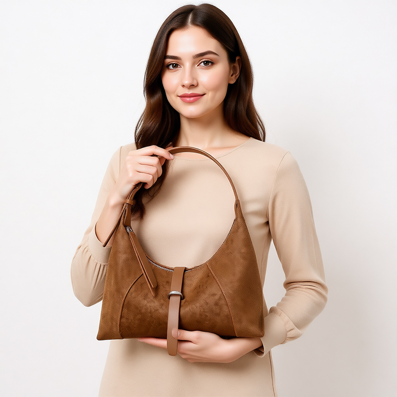Ladies' suede handbag designer - Leatherwork Designs ulasan dan harga