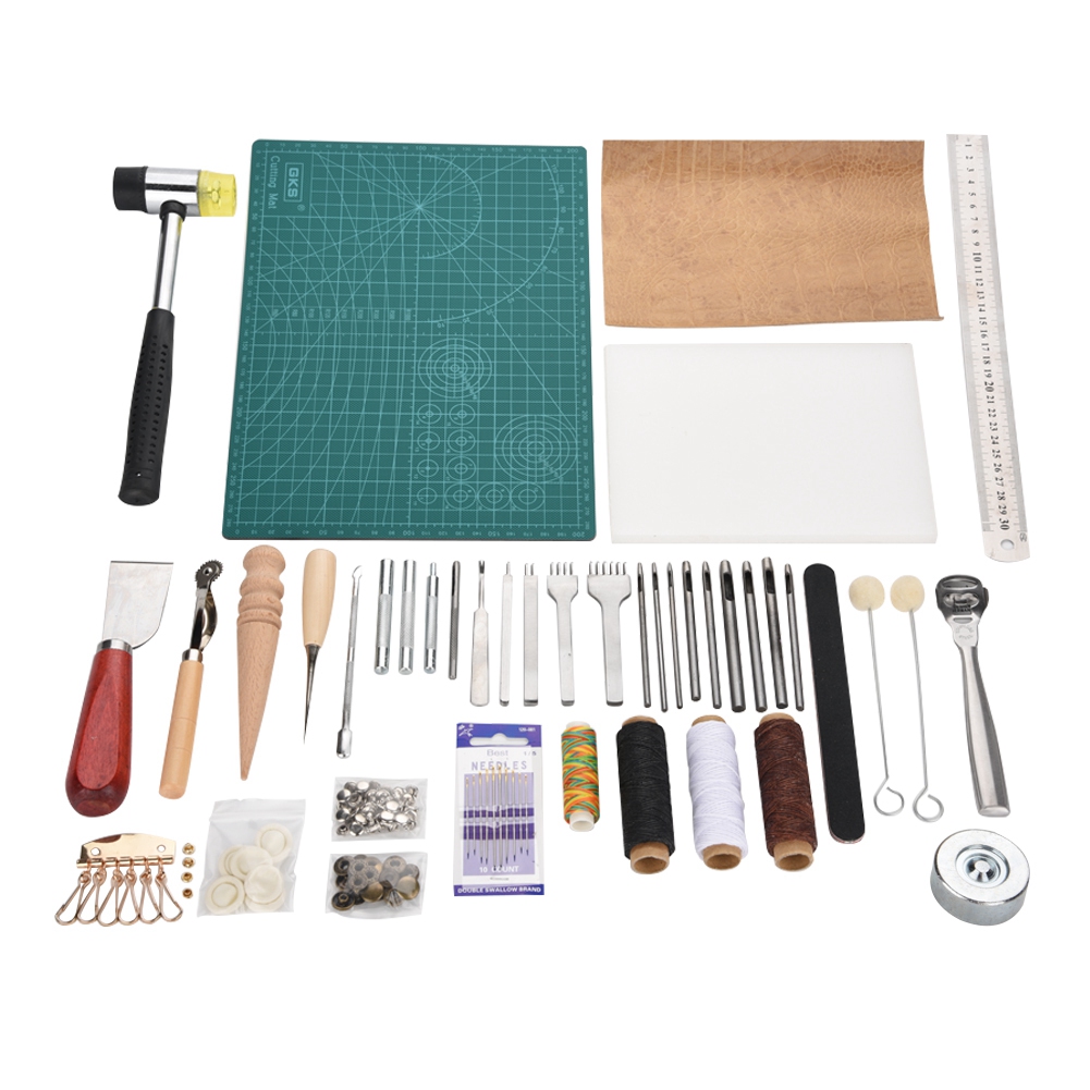 42PCS Leather Craft Tools Set  - Groover Stitching Tool ulasan dan harga