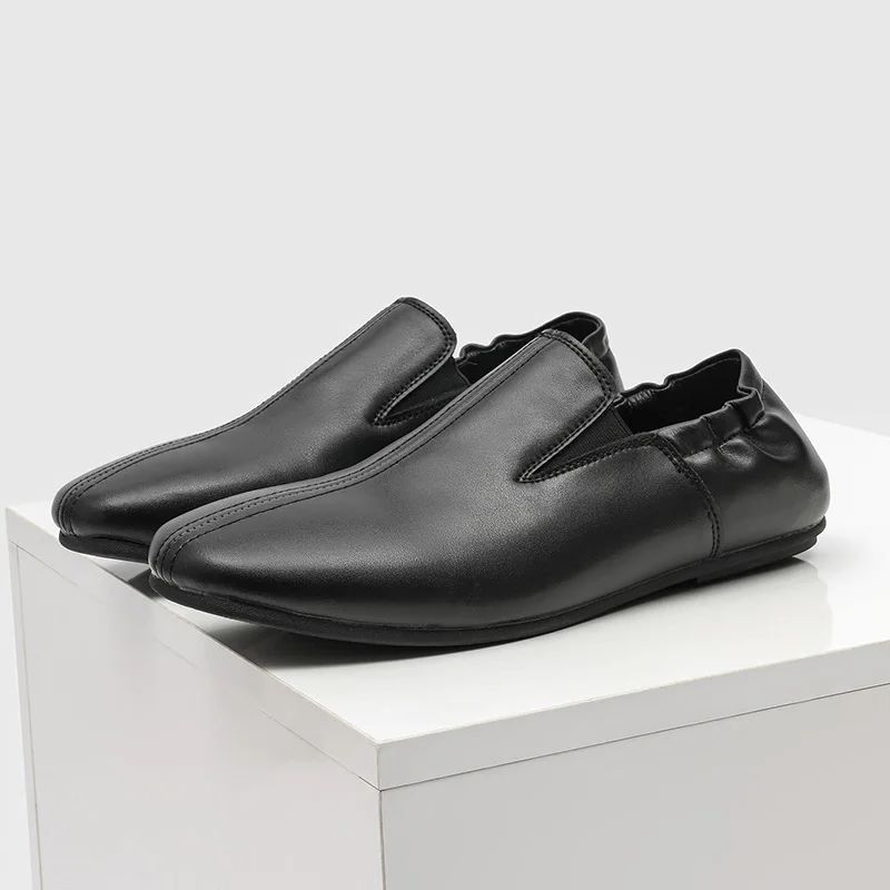 Brand Men Casual Shoes Slip On - Leatherwork Designs ulasan dan harga